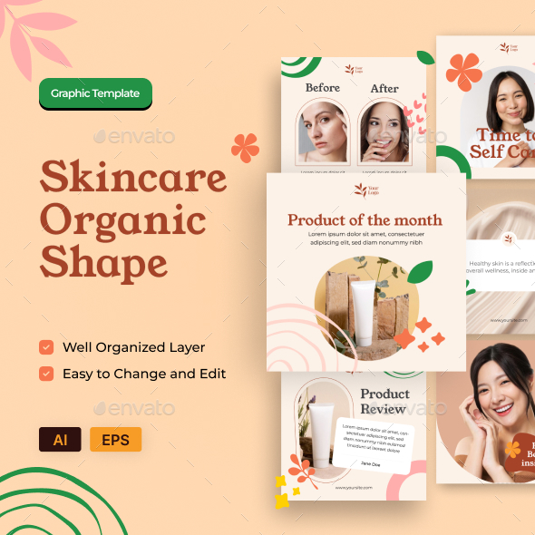 [DOWNLOAD]Skincare Organic Social Media Template AI