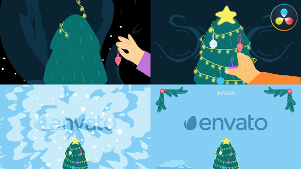 Christmas Tree Decoration Logo | DaVinci Resolve