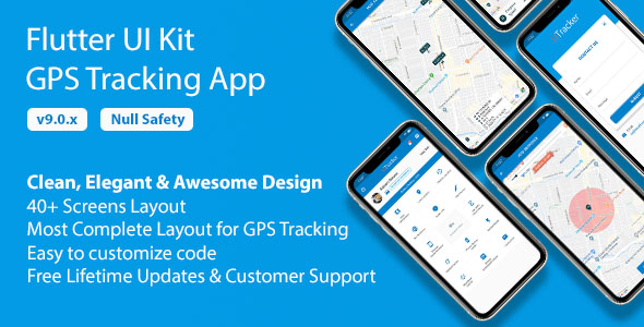 Flutter UI Kit – GPS Tracking App