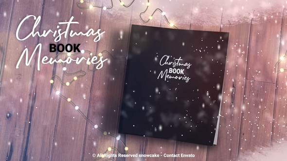 Christmas Book Memories Video Displays template preview