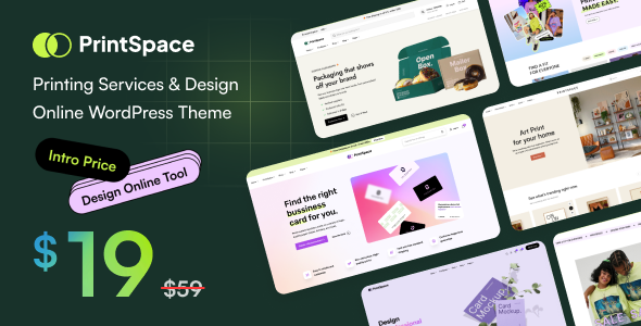 PrintSpace - Printing Services & Design Online WooCommerce WordPress theme