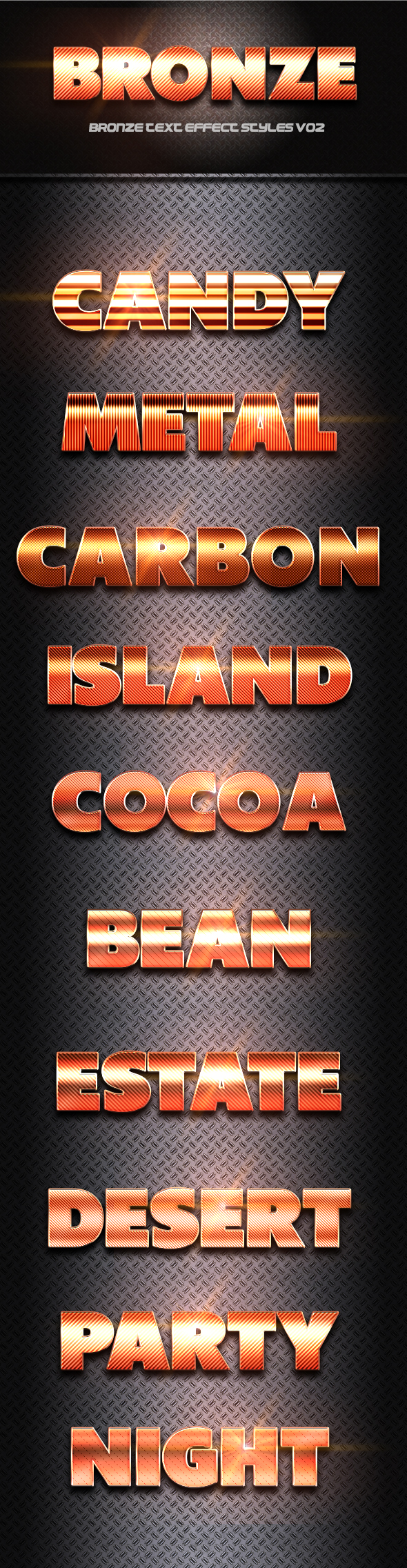 Bronze Text Effect Styles V02