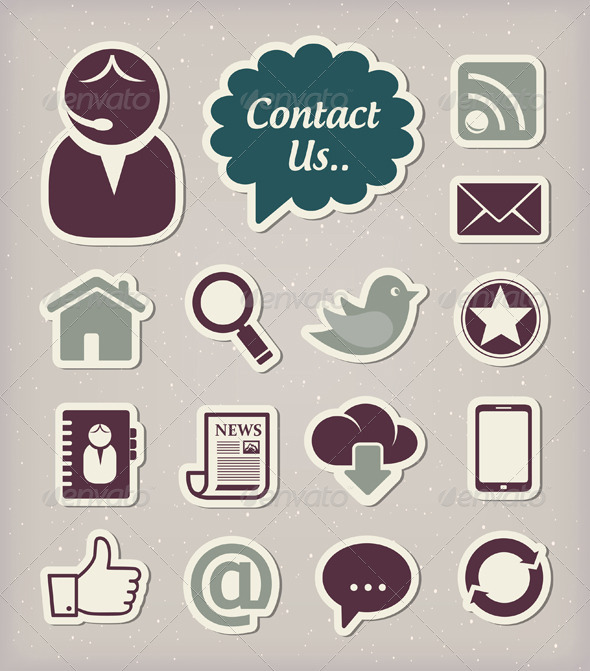 Media Icons Set - Communications Technology