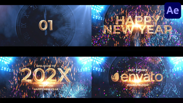 Happy New Year Countdown for After Effects
