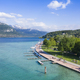 Aerial view of Annecy lake waterfront in France - PhotoDune Item for Sale