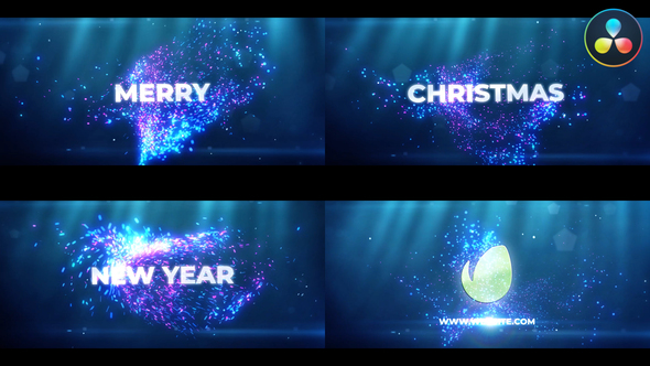 Merry Christmas Happy New Year Intro for DaVinci Resolve