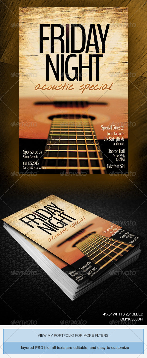 Friday Night Acoustic Special - Clubs & Parties Events