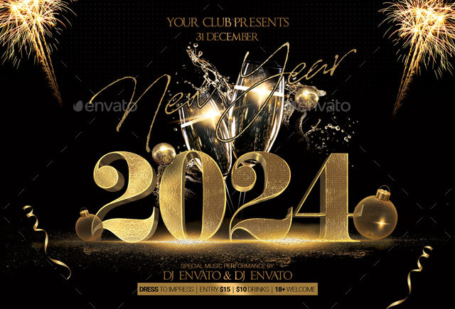 2024 New Year, Print Templates | GraphicRiver