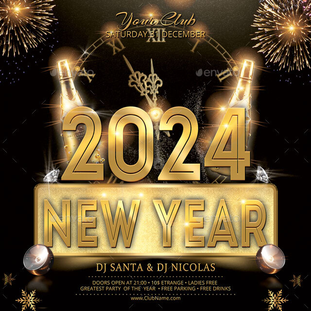 New Year, Print Templates | GraphicRiver