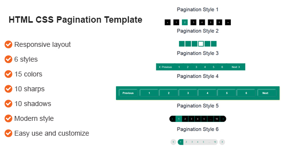 HTML CSS Pagination Template