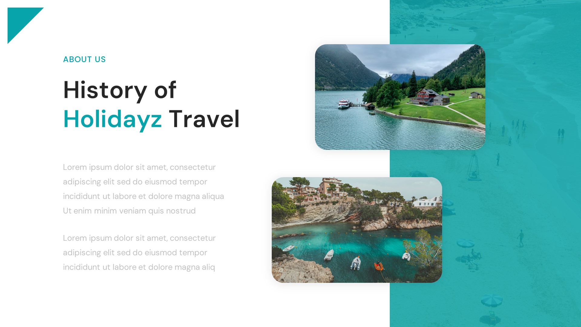 Holidayz – Travel Agency PowerPoint Template, Presentation Templates