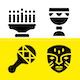 Kwanzaa Solid Icons