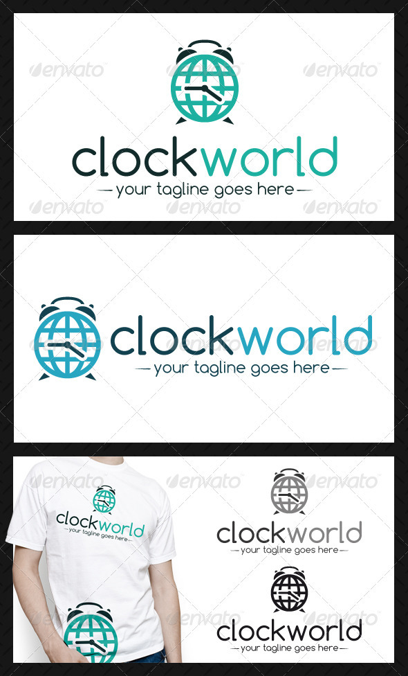 Clock World Logo Template - Objects Logo Templates