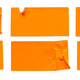 A set of orange rectangular paper sticker label isolated on white background. - PhotoDune Item for Sale