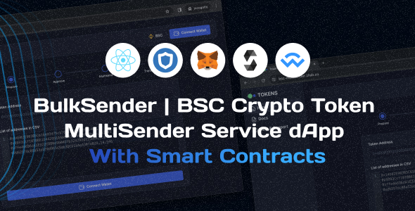 BulkSender | BSC Crypto Token MultiSender Service dApp With Smart Contracts