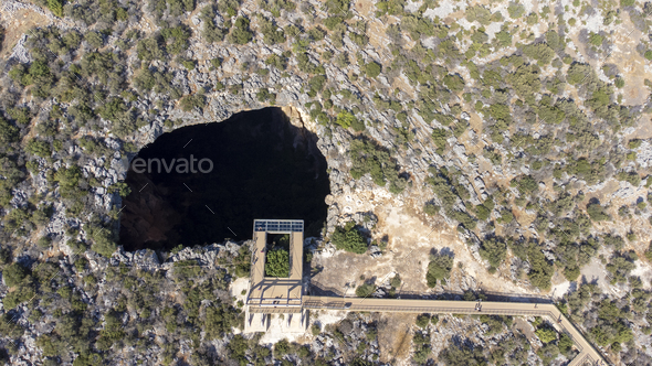 Heaven and hell (Cennet and Cehennem) are two large sinkholes, Mersin Province, Turkey