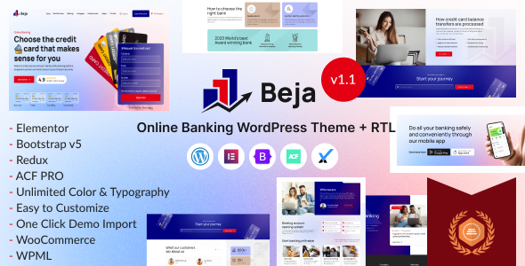 Beja - Banking Finance & Fintech WordPress Theme