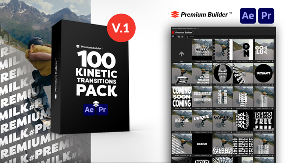 Kinetic Transitions Pack Elements template preview