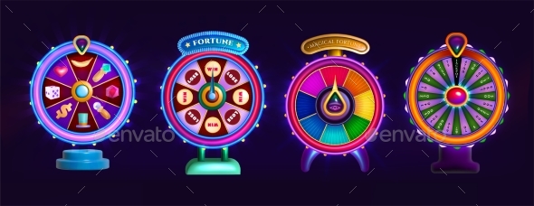Realistic 3d Wheel of Fortune Lucky Roulette for