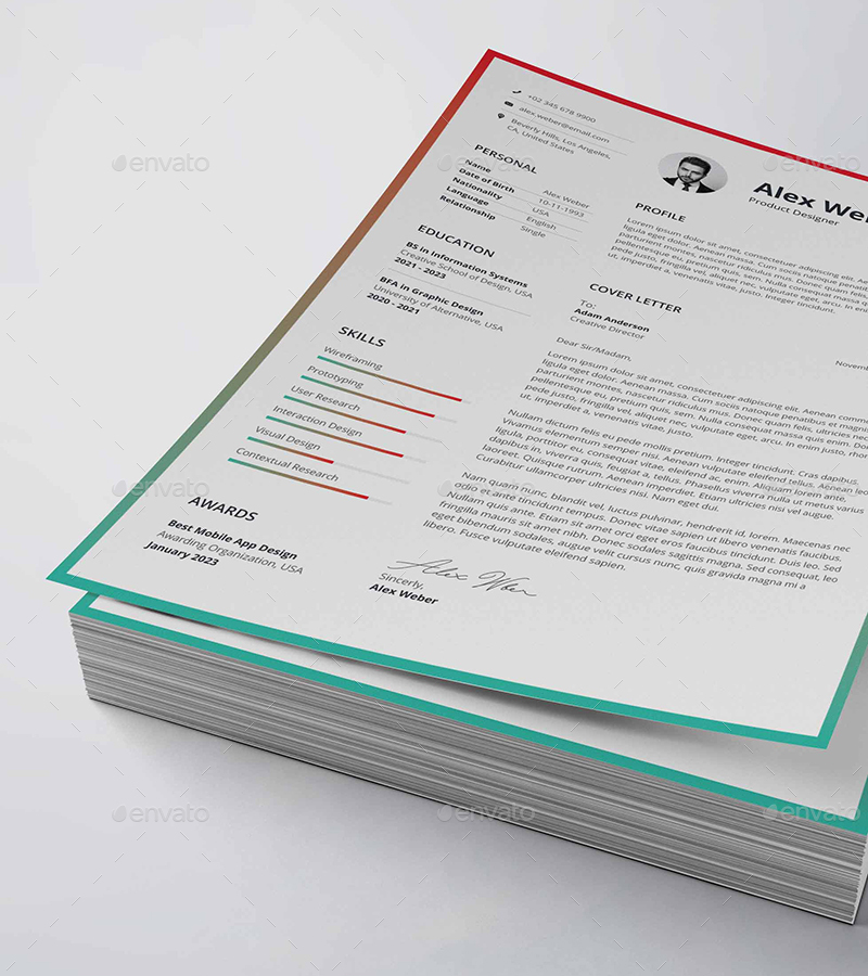 Modern Resume/CV, Print Templates | GraphicRiver