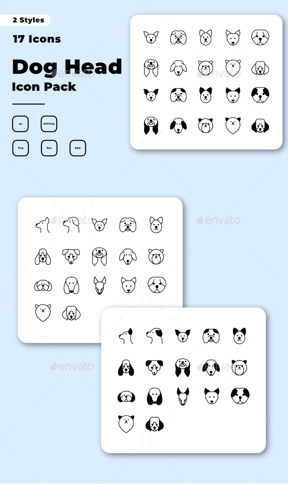 Dog Head Icon Pack