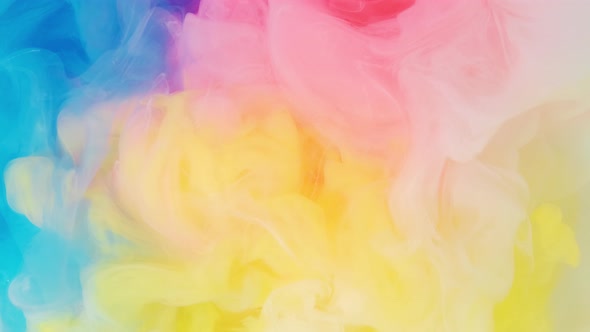 Blue Red Yellow Clouds Ink Reaction alt