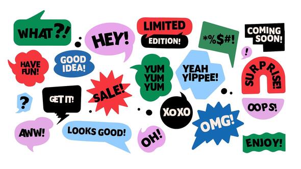 Simple Speech Bubbles Elements template preview