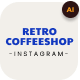 Retro Coffeeshop Social Media Template AI