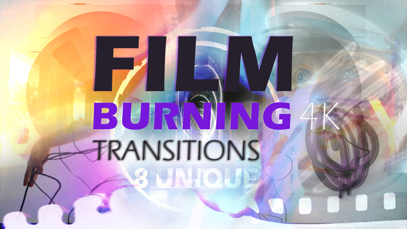 Film Burning Transitions 4K