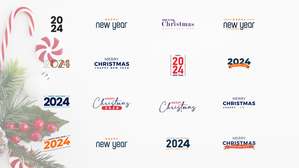 2024 Merry Christmas | Happy New Year Titles