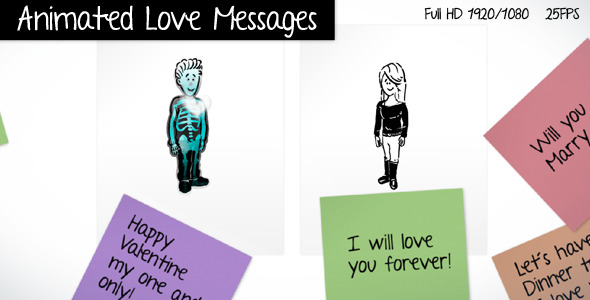 Animated Love Messages - VideoHive 3995466