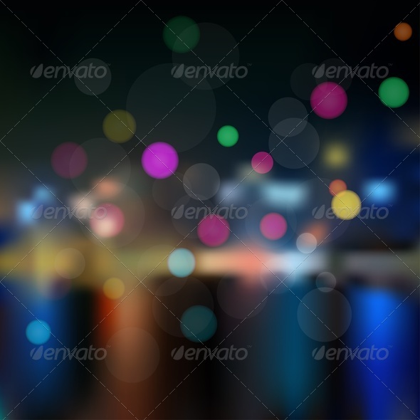 Night in City. Background. - Backgrounds Decorative