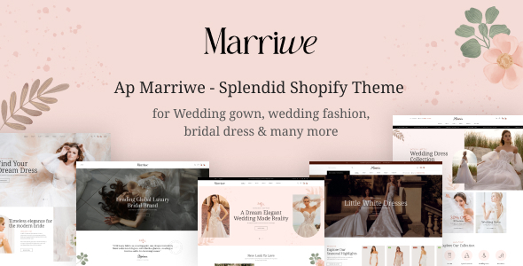 Ap Marriwe - Wedding Gown Shopify Theme