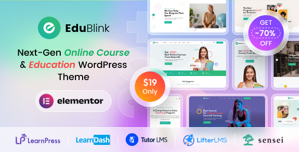 EduBlink – Education & Online Course WordPress Theme