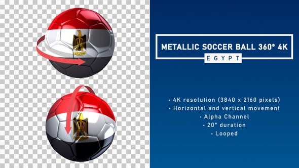 Metallic Soccer Ball 360º 4K - Egypt