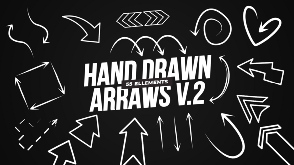 Hand Drawn Arrows v.2 Elements template preview