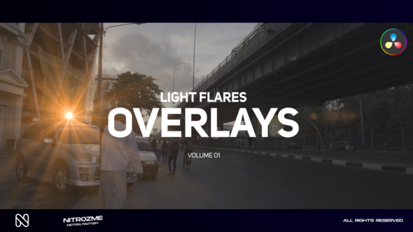 Optical Flares Overlays Vol. 01 for DaVinci Resolve