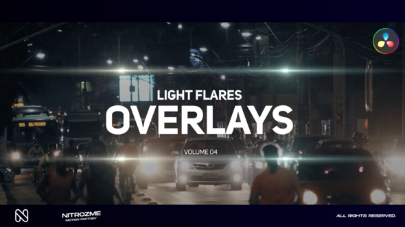 Optical Flares Overlays Vol. 04 for DaVinci Resolve