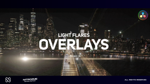 Optical Flares Overlays Vol. 06 for DaVinci Resolve