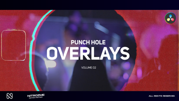 Punch Hole Overlays Vol. 02 for DaVinci Resolve