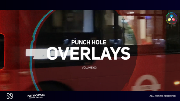 Punch Hole Overlays Vol. 03 for DaVinci Resolve