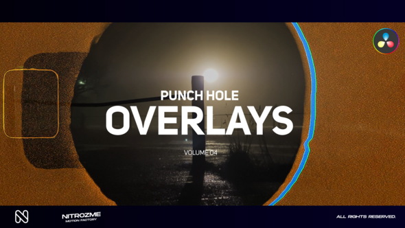 Punch Hole Overlays Vol. 04 for DaVinci Resolve