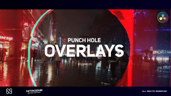 Punch Hole Overlays Vol. 05 for DaVinci Resolve