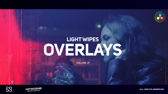 Wipe Light Overlays Vol. 01 for DaVinci Resolve