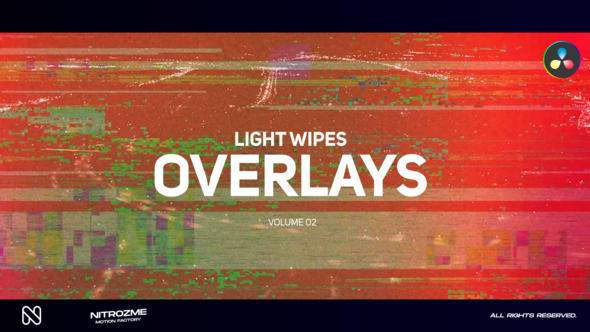 Wipe Light Overlays Vol. 02 for DaVinci Resolve