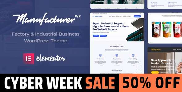 Manufacturer - Factory and Industrial WordPress Theme