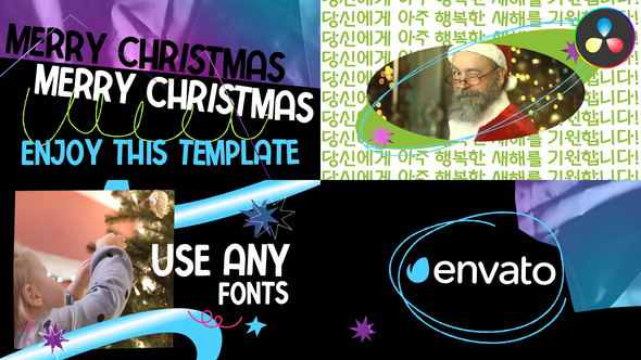 Stylish Christmas Slides for DaVinci Resolve