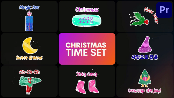 Christmas Time Set | Premiere Pro MOGRT