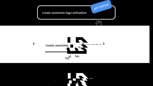 Minimal Search Logo Animation Logo Stings template preview