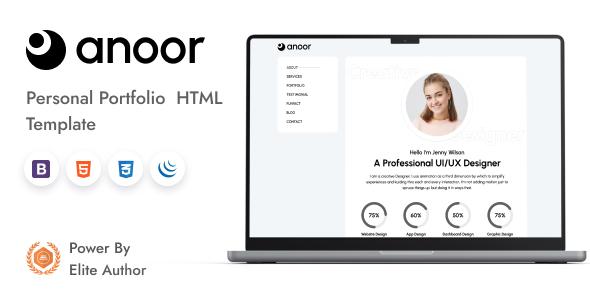 Anoor | Personal Portfolio Resume Template